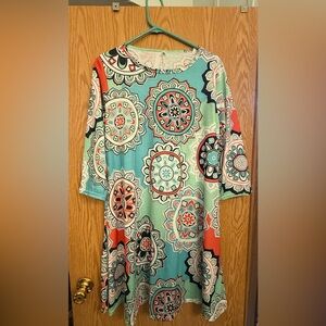 Colorful Mandala Pattern Dress